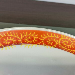大清乾隆年製 アンティーク 色絵磁器 中華食器 丼 鉢皿 ラーメン皿 時代物 赤 食器 径約18.8cm、高さ約6.3cmの画像8