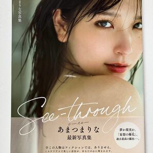 【ほぼ新品】あまつまりな　写真集　See-through　帯付き