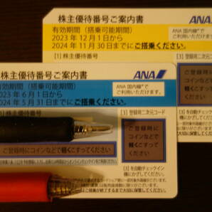 【送料無料】ANA 全日空株主優待券 2枚 有効期間にご注意くださいの画像1