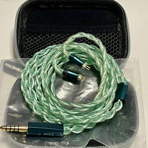 美品 NICEHCK FourMix 銀銅合金+7N高導電性銅+純銀+6N銀メッキOCC単結晶銅 2pin 4.4mm ハイブリッド ミックス リケーブル 中華イヤホンの画像1