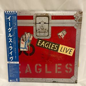 40414N 帯付12inch 2LP★EAGLES /EAGLES LIVE ★ポスターなし P-5589-90Y