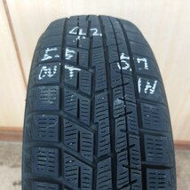 （中古17）YOKOHAMA iceGUARD iG60 155/65R14 75Q 21年製 IN・OUTあり　#ヨコハマ#アイスガード_画像1