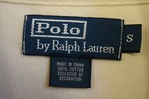 グッドカラー90sビンテージPOLOポロRalphLaurenラルフローレン長袖ハーフジップスウェットトレーナーSアイボリー色アメカジh23654_画像6