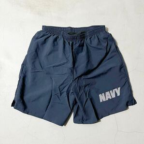 USA製 未使用 デッドストック newbalance社製 US NAVY リフレクター トレーニングショーツ ネイビー M / 海軍 ヴィンテージ 管理番号02の画像1