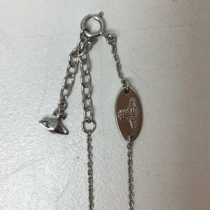 2354■ Vivienne Westwood ヴィヴィアン ウエストウッド ネックレス レディース アクセサリー ストーン SILVER シルバー 袋付の画像6