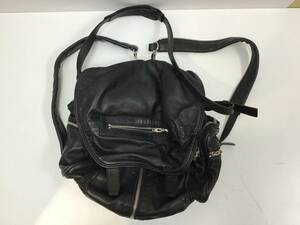 3962■　Alexander wang アレキサンダーワング レザー 2WAY リュックサック 黒 ブラック バッグ レディース