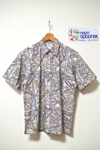 ■新品！reyn spooner【レインスプーナー】リバースプリント(裏生地使い)アロハシャツ！TAILORED IN HAWAII(ハワイ縫製)