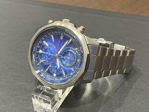 SEIKO　WIRED　セイコー 　ワイアード　VK67-K090　クォーツ　10気圧防水　クロノグラフ 腕時計　ダークネイビー　シルバー★ｈ1217