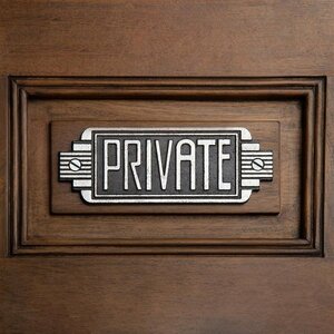 アールデコ　ドアサイン　立ち入り禁止　プライベートルーム　PRIVATE　鉄製ドアプレートインテリア置物モダン雑貨看板ウェルカム