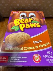 カナダ bear paws 熊の手クッキー メープル味 