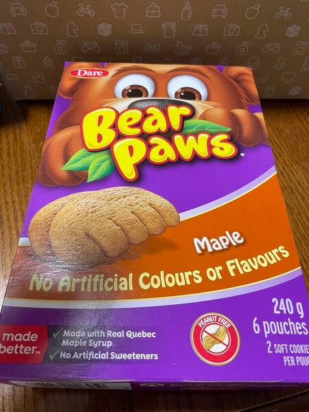 カナダ bear paws 熊の手クッキー メープル味 