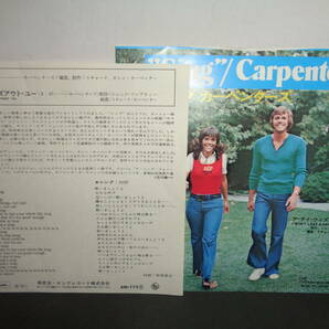 Sing シング カーペンターズ EP盤 シングルレコード 同梱歓迎 V499の画像2
