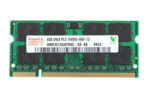  new goods Note PC for memory hynix high niksPC2-6400S DDR2 800MHz 4GB×1 sheets 200 pin CL6 1.8v free shipping 