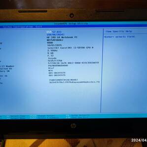 HP 240 G4 Core i3-5010U 2.1GHz ジャンク扱いの画像1