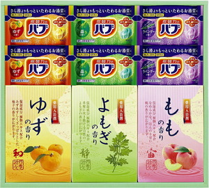 春の贈り物ギフト　炭酸　薬用入浴剤セット バブ（ゆず・森・ラベンダー）×各2、薬用入浴剤（ゆず・よもぎ・もも）（各25g×2袋）×各1