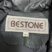 BESTONE レザージャケット ブルゾン 本革 羊革 ハムレザー ブラック サイズL_画像5