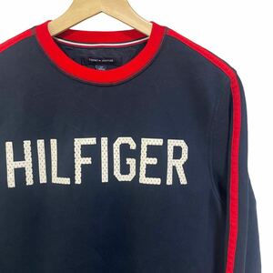 TOMMY HILFIGER トミーヒルフィガー スウェットトレーナー プルオーバー トリコロール ネイビー レッド サイズS