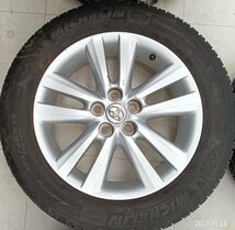 ★中古品★ TOYOTA 20ウィッシュ 純正アルミ 16×6J+45 100-5H MICHELIN X-ICE 195/60R16 2014年 スタッドレス ガリキズ【他商品と同梱歓迎_画像5