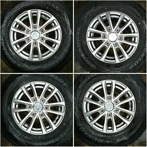 ★中古品★DUNLOP WINTER MAXX SV01 2019年製 195/80R15 スタッドレスタイヤホイールセット 15×5.5J+42 139.7-6H【他商品と同梱歓迎】