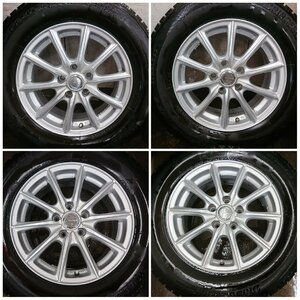 ★中古品★BRIDGESTONE ICEPARTNER スタッドレスタイヤ ホイールセット 18年製 215/65R16 16×6.5J+38 114.3-5H【他商品と同梱歓迎