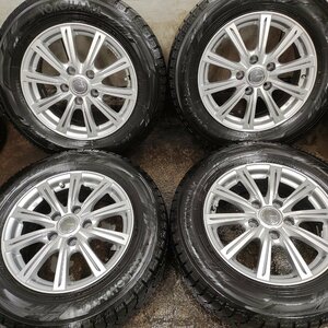 ★中古品★YOKOHAMA ICEGUARD IG60 195/65R15 2017年製 スタッドレスタイヤホイールセット 15×６J+43 114.3-5H【他商品と同梱歓迎】