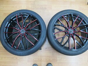 ★中古品★ノーマルタイヤ・ホイールセット FALKEN3本 YOKOHAMA 1本 LEONIS MX 245/40ZR20 20インチ【他商品と同梱歓迎】