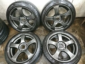 ★溝深品★WORK NEZART ネッツァルト 15インチ ホイール 6.5J+38 100-4H DUNLOP ENASAVE EC204 165/50R15 2023年製【他商品と同梱歓迎】