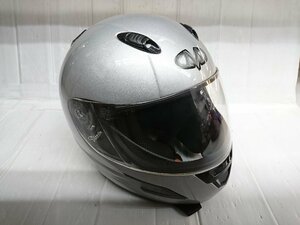 ★中古品★MHRジャパン 二輪用ヘルメット フルフェイス Mサイズ シルバー 2011年製造 M1806A【他商品と同梱歓迎】