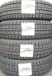 ★未走行品★ BRIDGESTONE BLIZZAK VRX2 155/65R14 2023年製 スタッドレスタイヤ 軽自動車サイズ 4本セット【他商品と同梱歓迎】