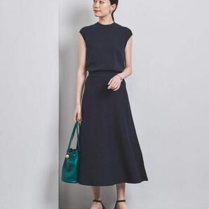 ＜UNITED ARROWS＞バッククロス ノースリーブ ニットワンピース