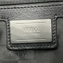 1円【S級美品・定価8万】入手困難品 アルマーニコレツォーニ ARMANI COLLEZIONI ショルダーバッグ サコッシュ 斜め掛け メンズ レザー 本革_画像10