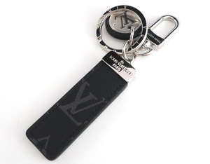  unused Louis Vuitton porutokre* Neo LV Club monogram Eclipse × Taiga leather key ring charm M80237 key holder /33160