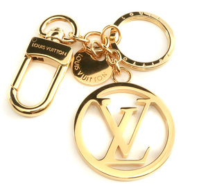  Louis Vuitton bag charm *LV Circle key ring key holder Gold M68000 LOUIS VUITTON /33115