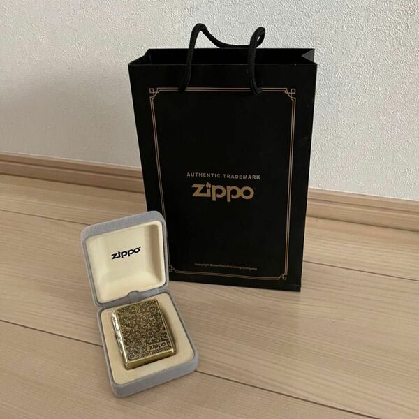 【未使用】zippo ジッポ　唐草 両面彫り