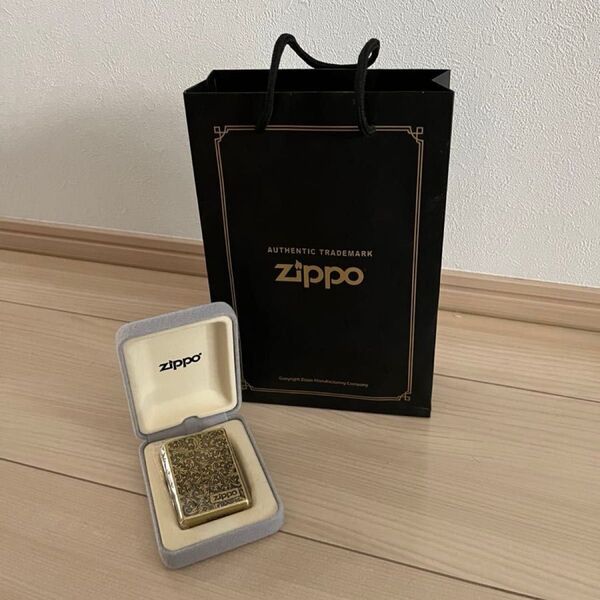 【未使用】zippo ジッポ 唐草 両面彫り