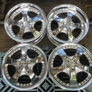 送料無料☆WORK LUX LS105 ホイール 4本 17×7.5j 8j 4穴 PCD 100 17インチ☆33821の画像1