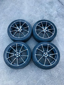 WEDS SPORT　ウェッヅ スポーツ　SA-10R　18インチ　アルミホイール　美品　バリ溝　4本セット　18X8.5JJ　+35　18X9.5JJ　+38　PCD114.3