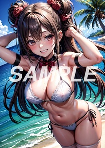 AB77 高画質 AI イラスト アート ポスター 写真 セクシー かわいい 女の子 美女 美人 ビキニ 水着 ヌード 脇 海 美脚 巨乳 お尻 グラビア