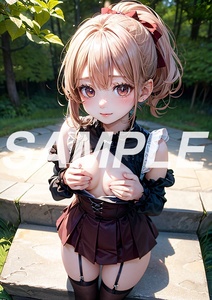 AH28 高画質 AI イラスト アート ポスター 写真 セクシー かわいい 女の子 美女 美人 下着 金髪 制服 セーラー 少女 ヌード 巨乳 グラビア