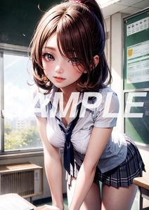 AI23 高画質 AI イラスト アート ポスター 写真 セクシー かわいい 女の子 美女 美人 ギャル ヌード 制服 セーラー 脇 下着 巨乳 グラビア