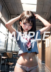 AI94 高画質 AI イラスト アート ポスター 写真 セクシー かわいい 女の子 美女 美人 制服 ヌード 下着 巨乳 グラビア ギャル セーラー