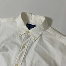 美品 ポロ ラルフローレン 裾 ポニー ビッグ フィット オックスフォード シャツ M polo Ralph Lauren BIG FIT SHIRT ボタンダウン 90_画像4