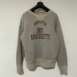 美品 WAREHOUSE 両V スウェット シャツ 40 ウエアハウス 霜降 プリント sweat