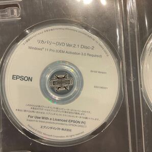 ◎(E4061)中古品 EPSON リカバリ一DVD Ver.2.1 Windows 11 Pro (OEM Activation3.0 Required) 64-bit Version 2枚セットの画像3