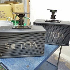 【ラスト1点】スピーカー TOA/トーア F-500SR 8Ω 据え置き/天吊り ペア 2台 カラオケなど オーディオ機器 音響機器 業務用 [3-239299]の画像1