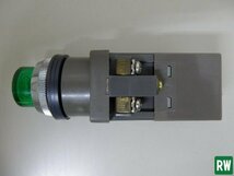 照光 押しボタンスイッチ φ30mm IDEC㈱ ALN2811G 緑色 点灯ON/OFF確認済 機械部品 パーツ 電子部品 [2]_画像4