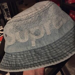 22ss Supreme Fade Jacquard Denim Crusher Hat M/L シュプリーム ハット 帽子 デニムの画像2