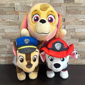 パウ・パトロール　チェイス＆マーシャルBIGぬいぐるみ　スカイ　3点セット