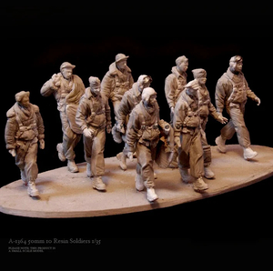 【スケール 1/35】 樹脂 レジン フィギュア キット 歩いている 兵士 10体セット 未塗装 未組み立て A-1364