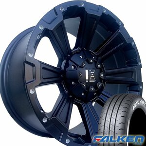 車検対応 200系ハイエース 人気 タイヤホイール ファルケン W11 ホワイトレター 215/65R16 16インチ LEXXEL DeathRock デスロック